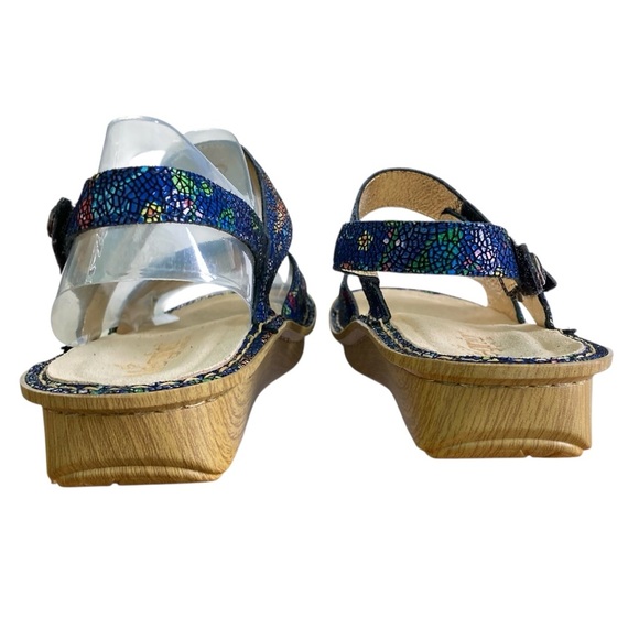 Alegria Verona Birdland Navy Blue Platform Sparkle Sandal VER-158 NWOB (Size 38) - Picture 6 of 11